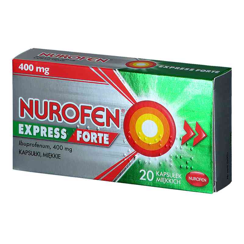 Nurofen Express Forte 400mg kapsułki 20  od RECKITT BANCKISER HEALTH CARE INTERNATIONAL PZN 08300230