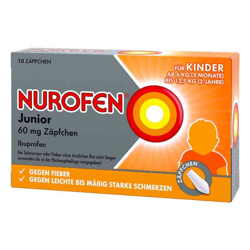 Nurofen Junior 60 mg czopki 10 szt. od Reckitt Benckiser Deutschland GmbH PZN 04085246