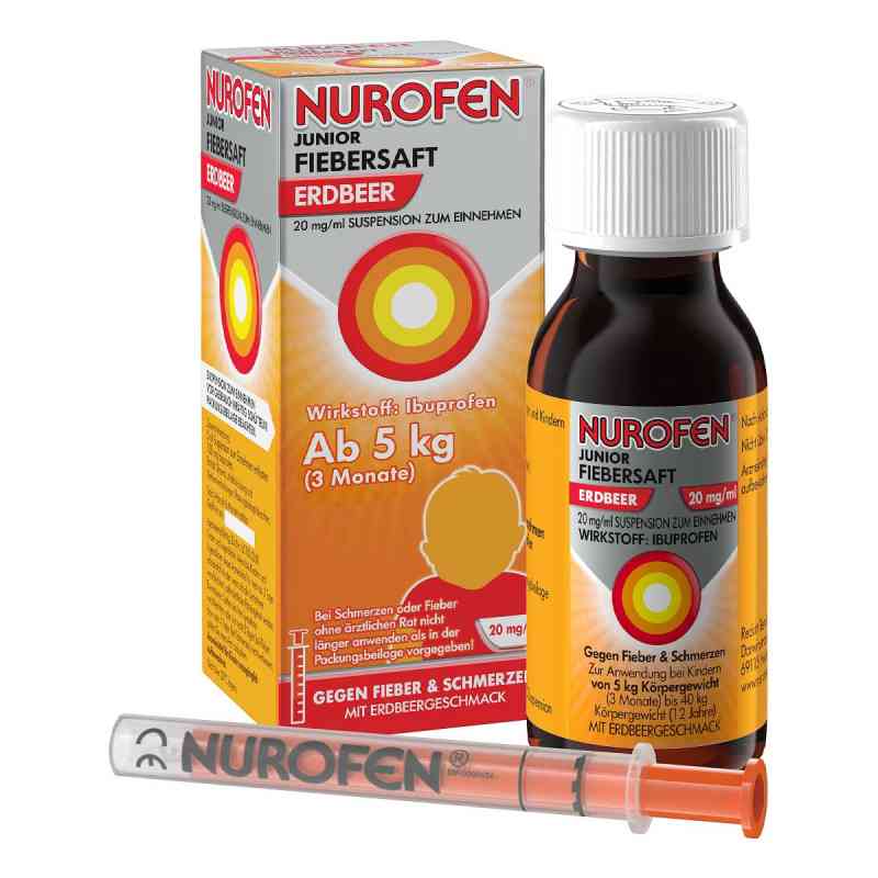 Nurofen Junior Fiebersaft Erdbeer 20 Mg/ml 100 ml od Reckitt Benckiser Deutschland Gm PZN 16516846