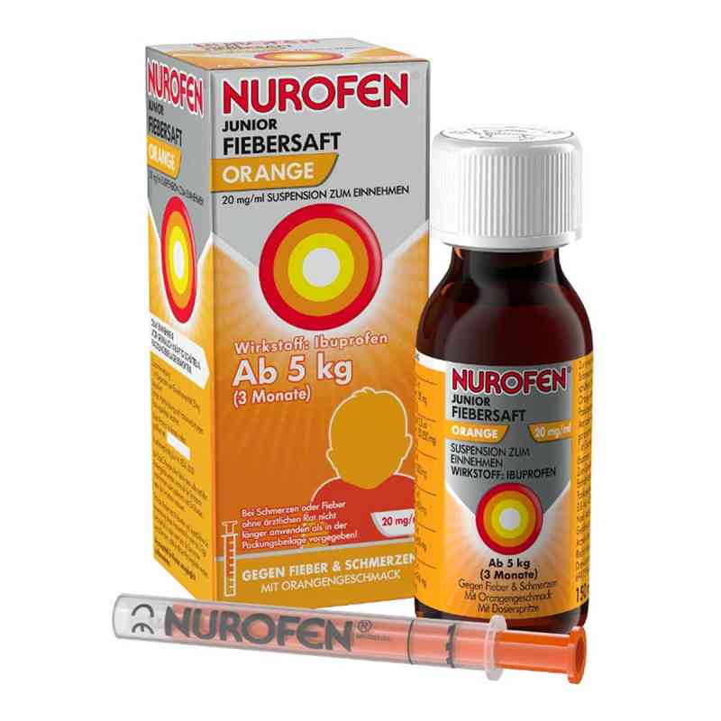 Nurofen Junior Fiebersaft Orange 20 Mg/ml 150 ml od Reckitt Benckiser Deutschland Gm PZN 16205709