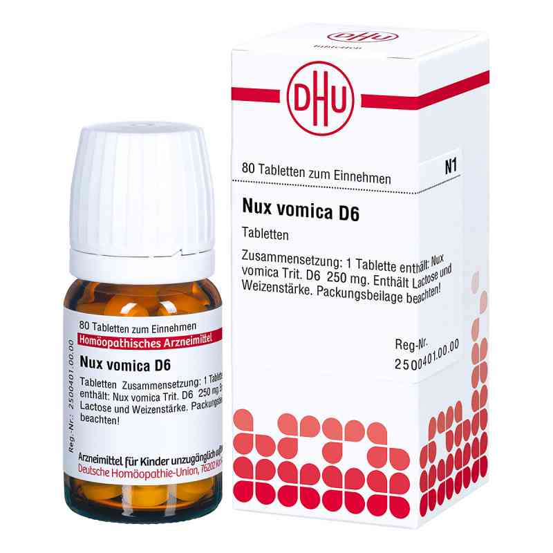 Nux Vomica D 6 Tabl. 80 szt. od DHU-Arzneimittel GmbH & Co. KG PZN 01780804