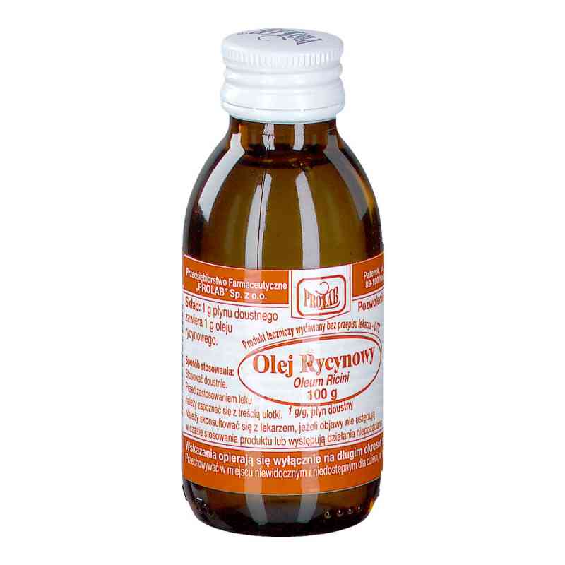 Olej rycynowy 100 g od PRZEDSIĘBIORSTWO FARMACEUTYCZNE PROLAB SP. Z O.O. PZN 08302327