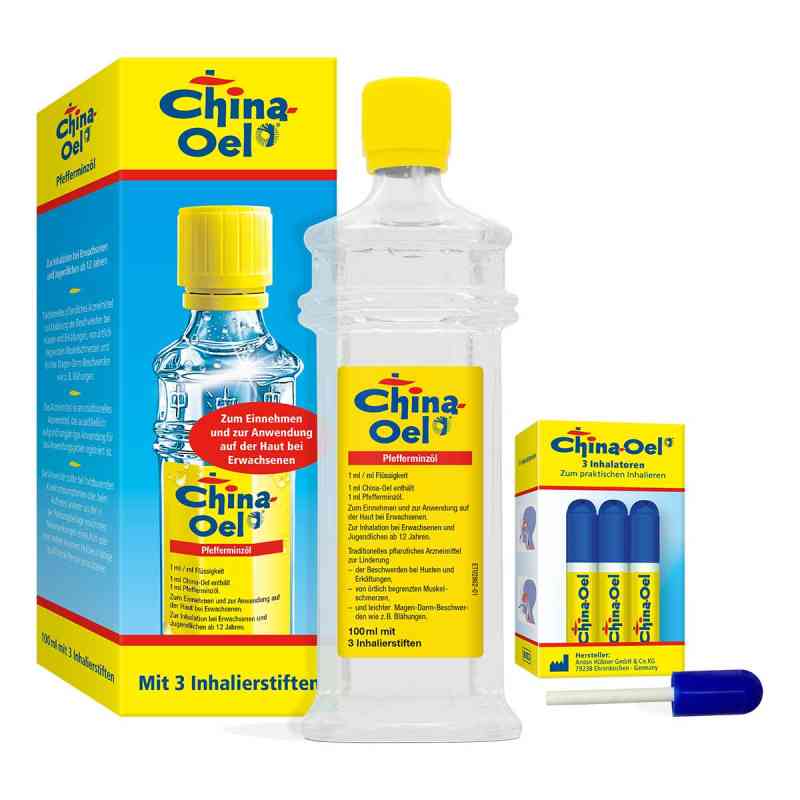 Olejek chiński z 3 inhalatorami 100 ml od MIBE GmbH Arzneimittel PZN 03098086