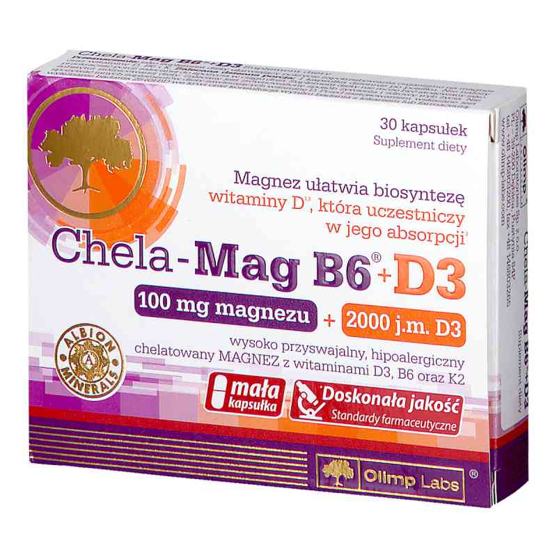 Olimp Chela-Mag B6+D3 kapsułki 30 kaps. od OLIMP LABORATORIES PZN 08300714