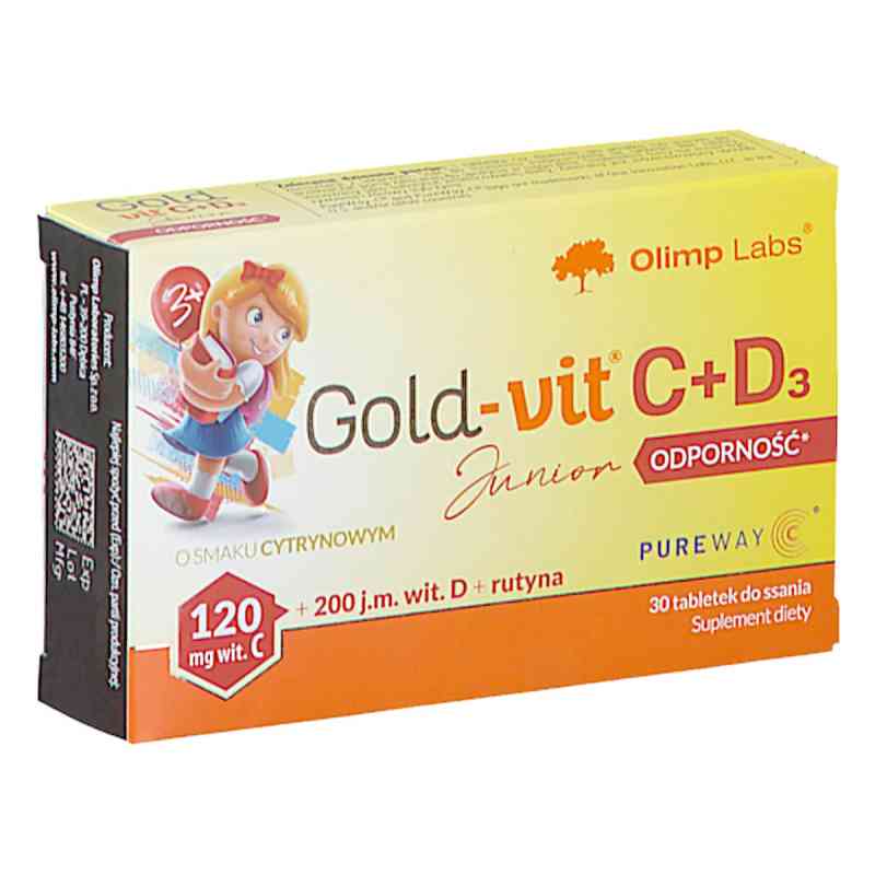 Olimp Gold Vit C+D3 Junior Odporność tabletki do ssania 30  od OLIMP LABORATORIES PZN 08305374