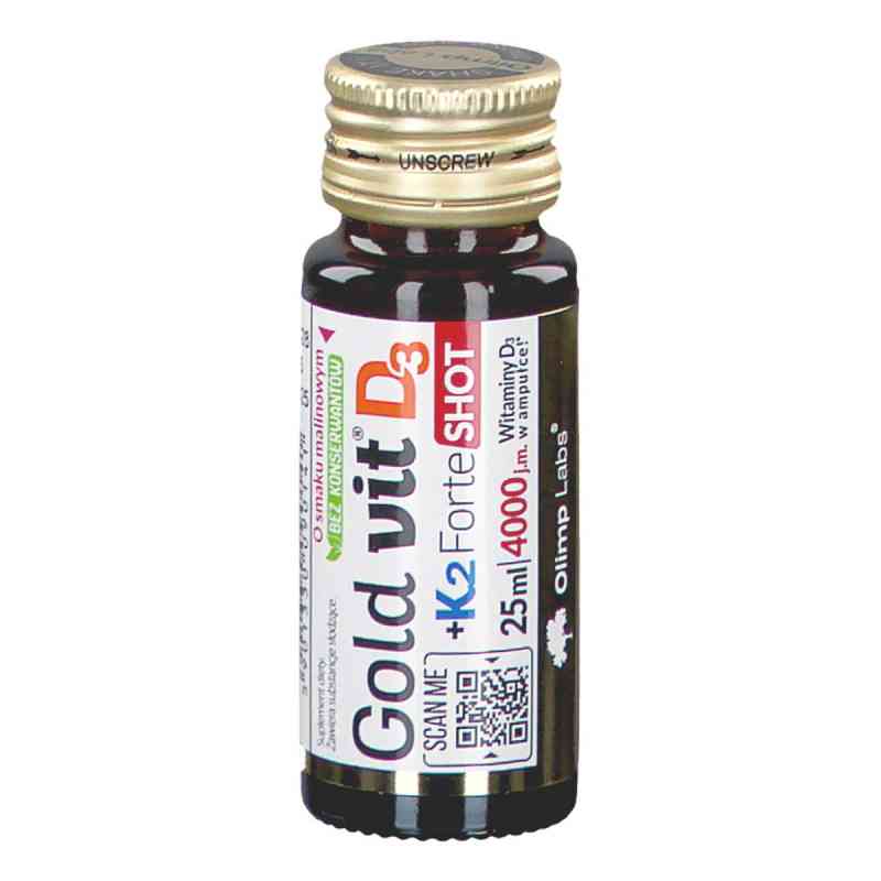 Olimp Gold-Vit D3 + K2 Forte Shot o smaku malinowym 25 ml od OLIMP LABORATORIES PZN 08306034
