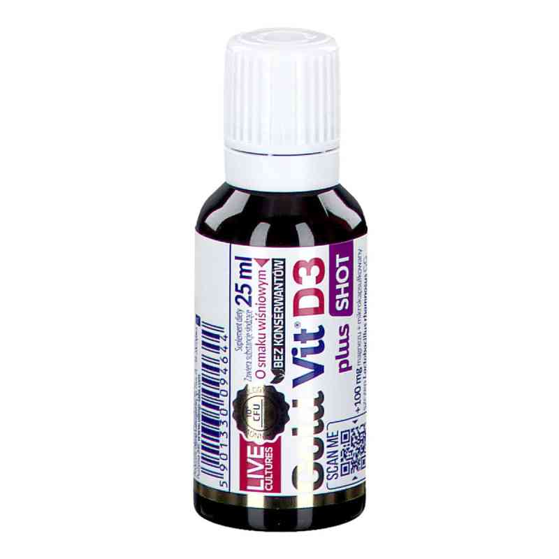 Olimp Gold-Vit D3 Plus Shot o smaku wiśniowym 25 ml od OLIMP LABORATORIES PZN 08305691