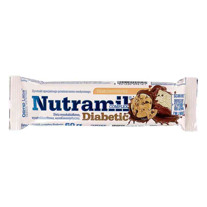 Olimp Nutramil Complex Diabetic smak ciasteczkowy baton 60 g od OLIMP LABORATORIES PZN 08306213