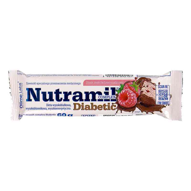 Olimp Nutramil Complex Diabetic smak czekoladowo-malinowy baton 60 g od OLIMP LABORATORIES PZN 08306214