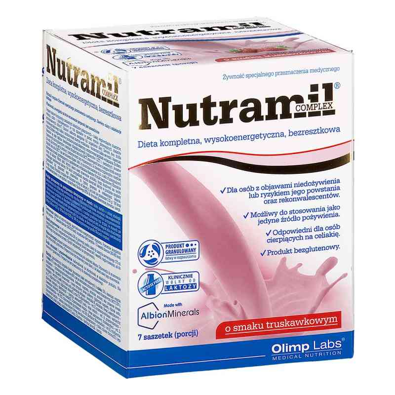 Olimp Nutramil Complex o smaku truskawkowym saszetki 7  od OLIMP LABORATORIES PZN 08306204