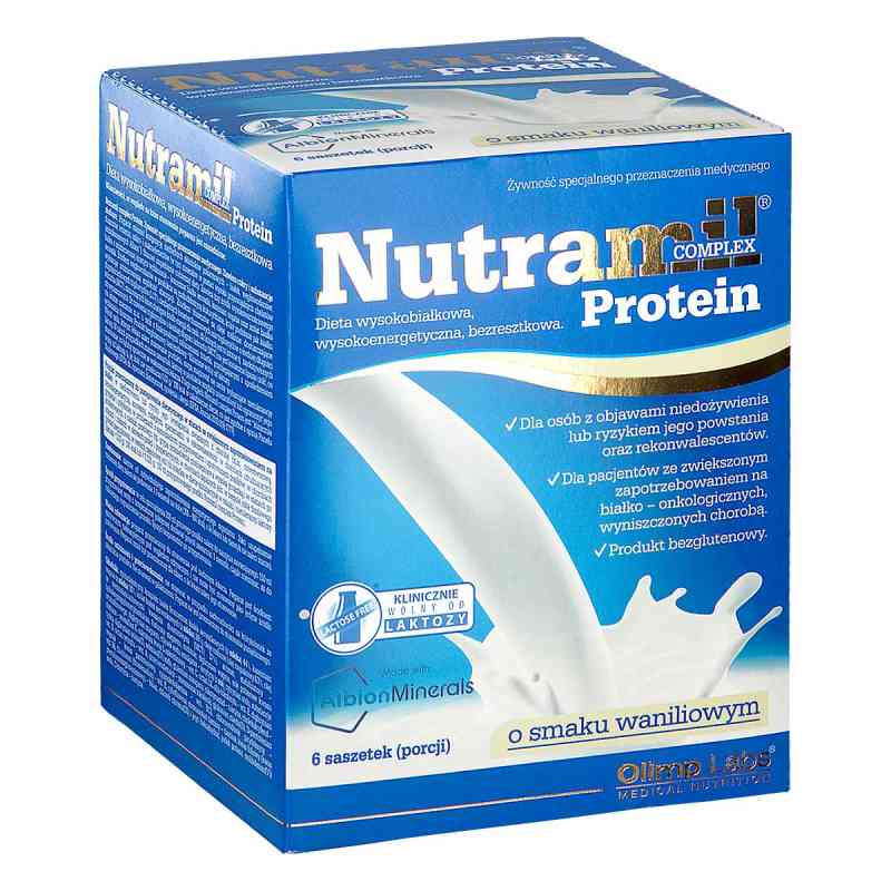 Olimp Nutramil Complex Protein o smaku waniliowym saszetki 6  od OLIMP LABORATORIES PZN 08306205