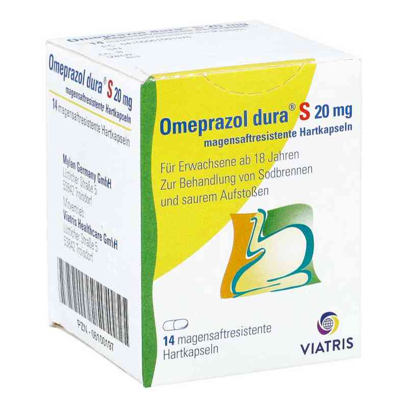 Omeprazol dura S 20 mg Kapseln magensaftr. 14 szt. od Mylan Healthcare GmbH PZN 06100197