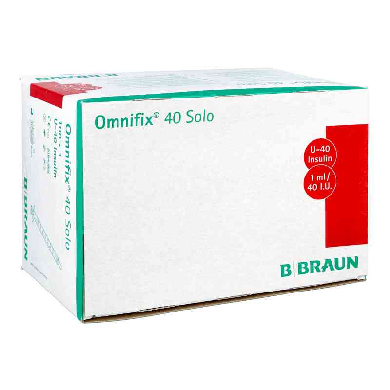 Omnifix Solo 40 Insulin Einmalspritzen 100X1 ml od B. Braun Melsungen AG PZN 02040630