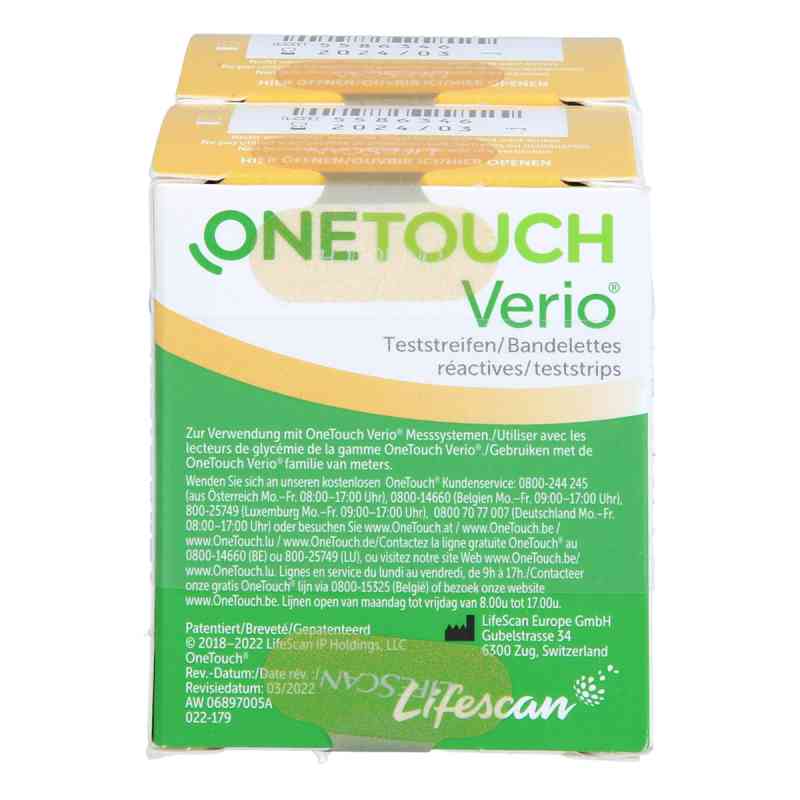 One Touch Verio Teststreifen 100 szt. od B2B Medical GmbH PZN 18470002