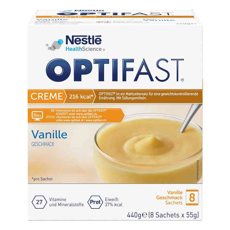 Optifast krem waniliowy w proszku 8X55 g od Nestle Health Science (Deutschland) GmbH PZN 10267856