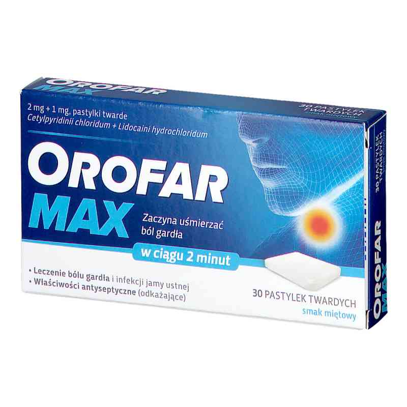 Orofar MAX pastylki twarde 30  od NOVARTIS CONSUMER HEALTH GMBH PZN 08300295