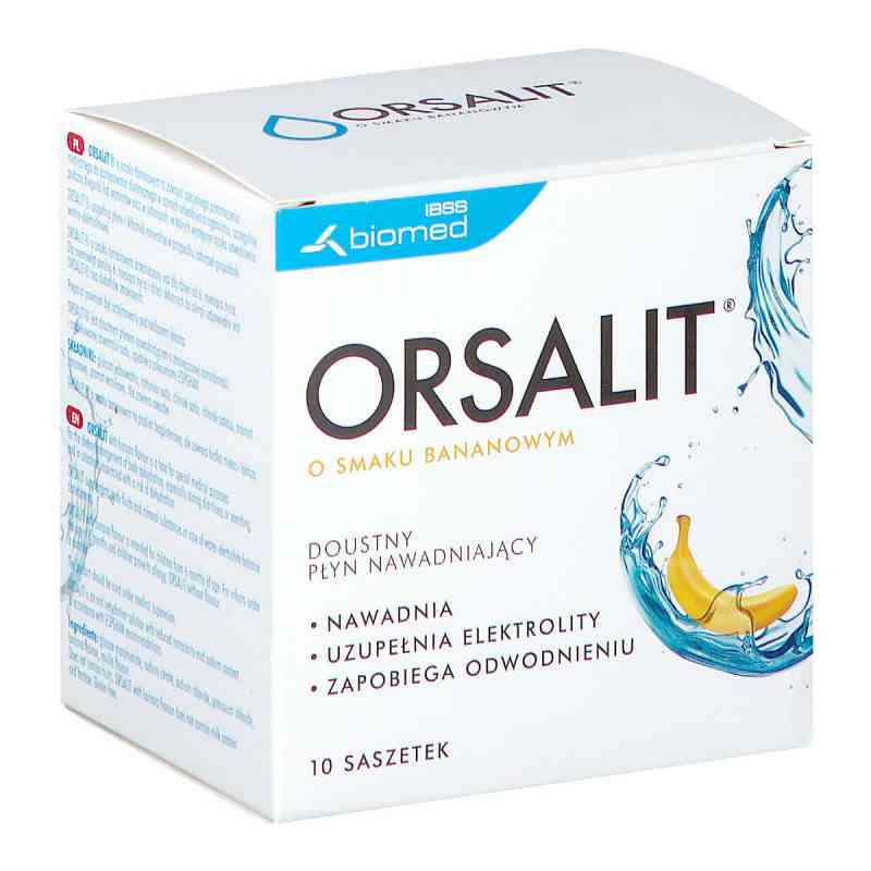 Orsalit o smaku bananowym saszetki 10  od INSTYTUT BIOTECHNOLOGII SUROWIC I SZCZEPIONEK BIOM PZN 08302730