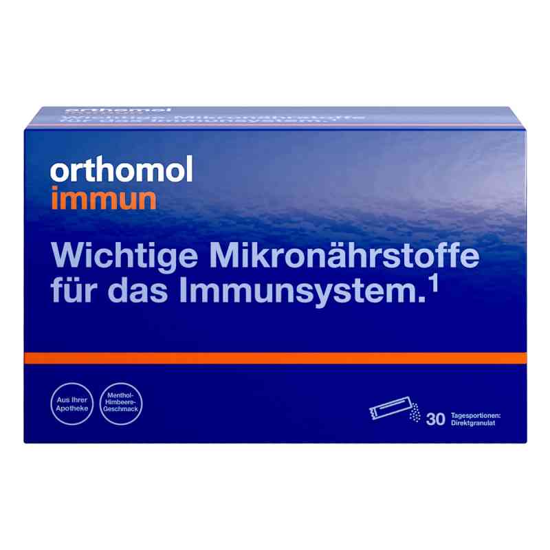 Orthomol Immun granulat  do bezpoś. stosowania malina/mentol 30 szt. od Orthomol pharmazeutische Vertriebs GmbH PZN 08885937