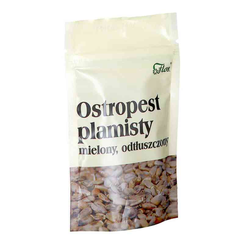 Ostropest plamisty mielony odtłuszczony 100 g od FLOS ZAKŁ.KONF.ZIÓŁ ELŻBIETA I JAN GŁĄB SP.JAWNA PZN 08302139