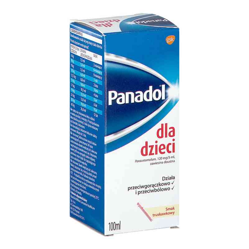 Panadol dla dzieci zawiesina doustna 100 ml od SMITHKLINE BEECHAM PZN 08302471