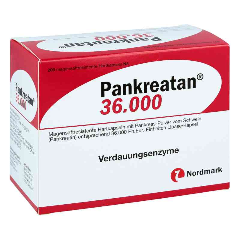 Pankreatan 36 000 kapsułki 200 szt. od NORDMARK Pharma GmbH PZN 07322149