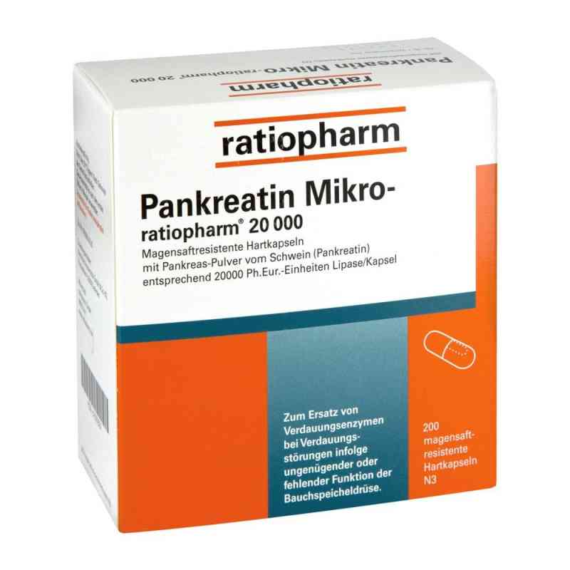 Pankreatin Mikro ratiopharm 20000 kapsułki 200 szt. od ratiopharm GmbH PZN 07097623