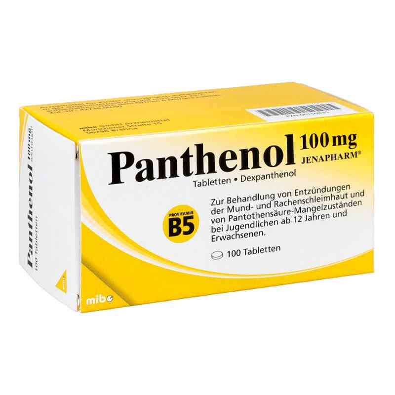 Panthenol 100 mg Jenapharm tabletki 100 szt. od MIBE GmbH Arzneimittel PZN 06150835
