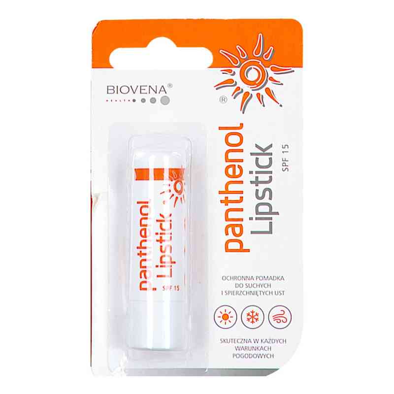 Panthenol Lipstick SPF 15 Ochronna Pomadka do suchych i spierzch 4.5 g od BIOVENA HEALTH SP. Z O.O. PZN 08303999