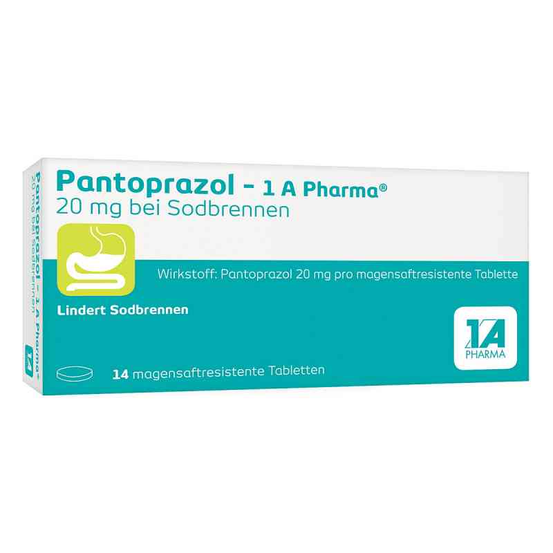 Pantoprazol 1a Pharma 20 mg b.Sodbr.mag.s.r.T. 14 szt. od 1 A Pharma GmbH PZN 06486311