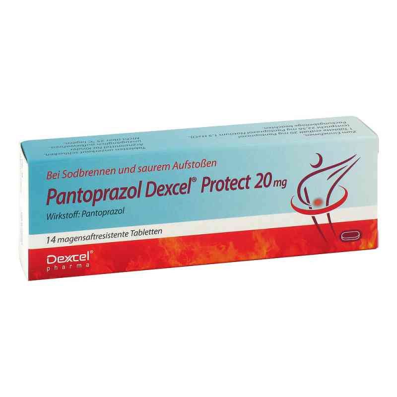 Pantoprazol Dexcel Protect 20 mg magensaftresistent   Tab. 14 szt. od Dexcel Pharma GmbH PZN 03037110