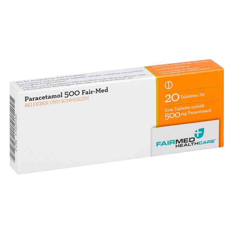 Paracetamol 500 Fair Med Tabl. 20 szt. od Fairmed Healthcare GmbH PZN 01162549
