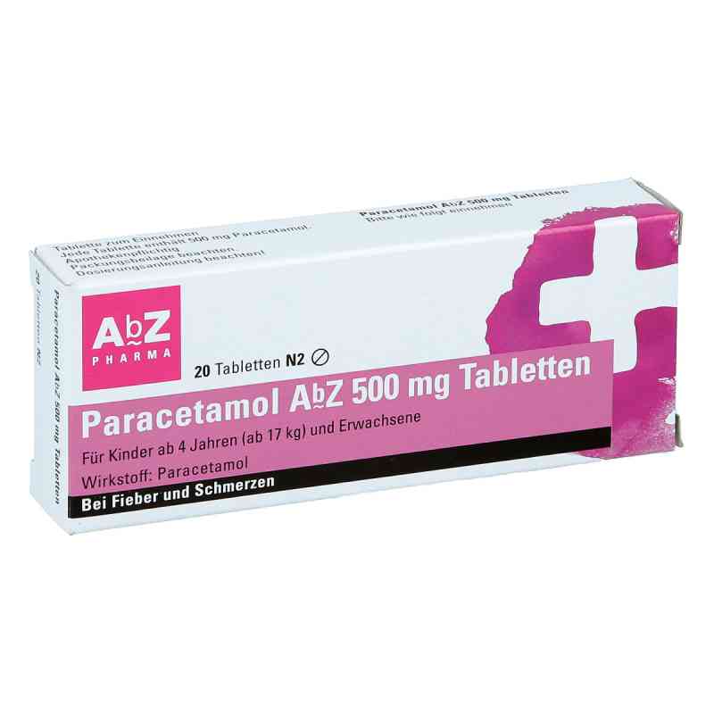 Paracetamol Abz 500 mg Tabl. 20 szt. od AbZ Pharma GmbH PZN 01234510