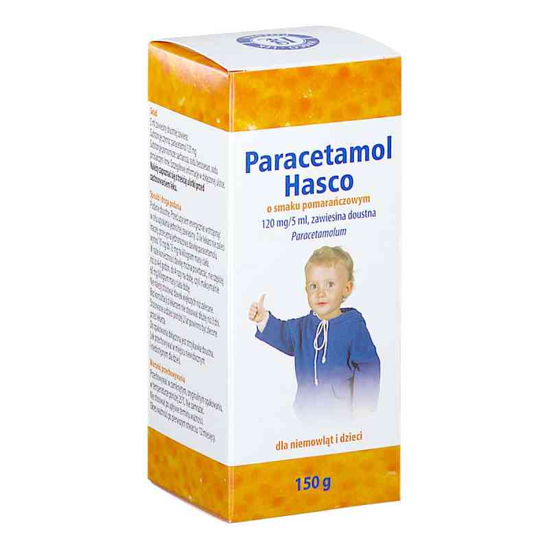 Paracetamol Hasco o sm.pomarańczowym 150 g od PRZEDSIĘBIORSTWO PRODUKCJI FARMACEUTYCZNEJ HASCO-L PZN 08304356