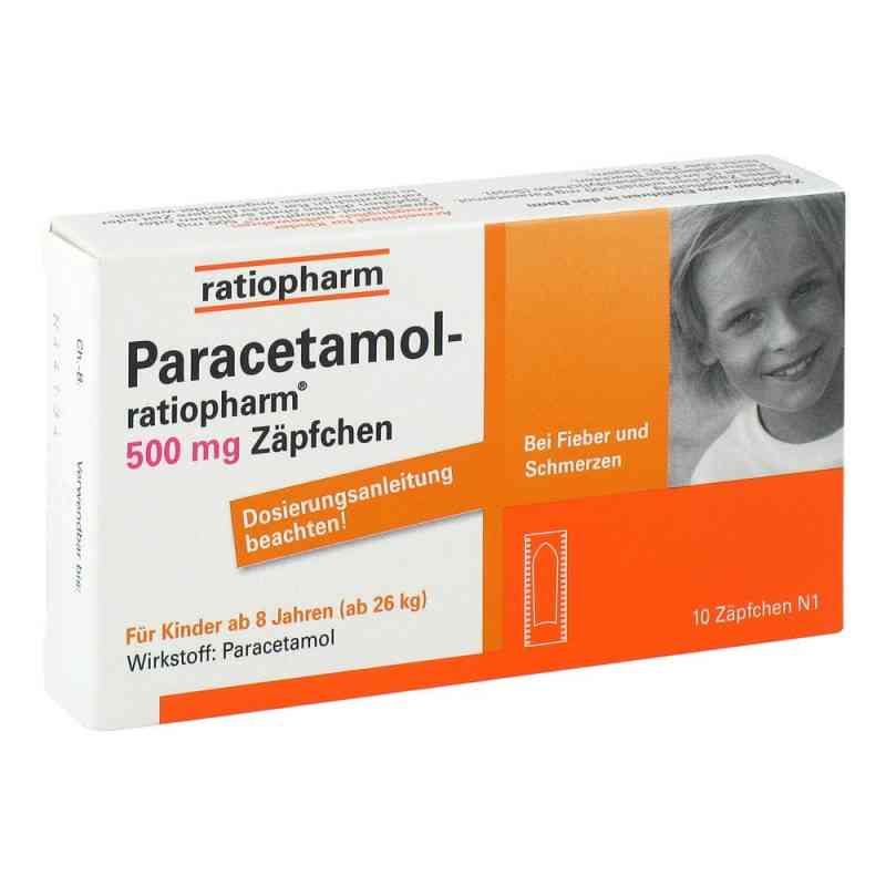 Paracetamol ratiopharm 500 mg Kindersuppos. 10 szt. od ratiopharm GmbH PZN 03953605