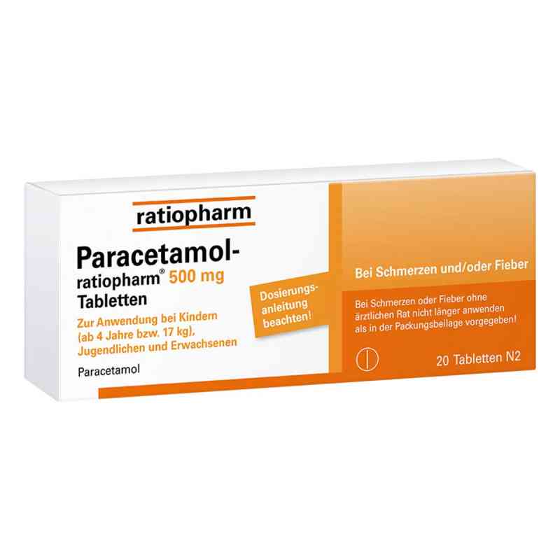 Paracetamol ratiopharm 500 mg tabletki 20 szt. od ratiopharm GmbH PZN 01126111
