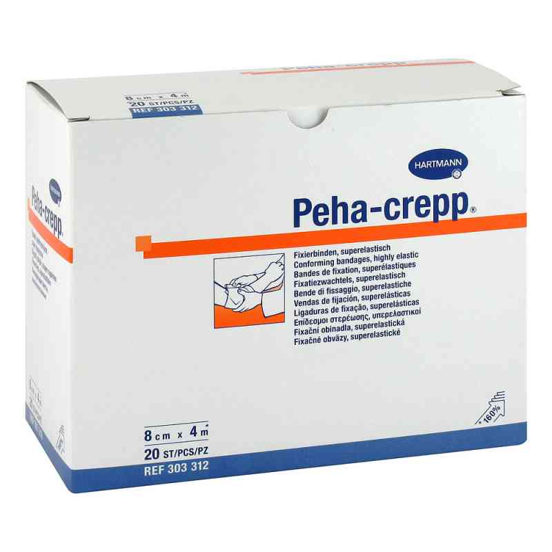 Peha Crepp  bandaż elastyczny 8 cmx4 m 20 szt. od B2B Medical GmbH PZN 12892630