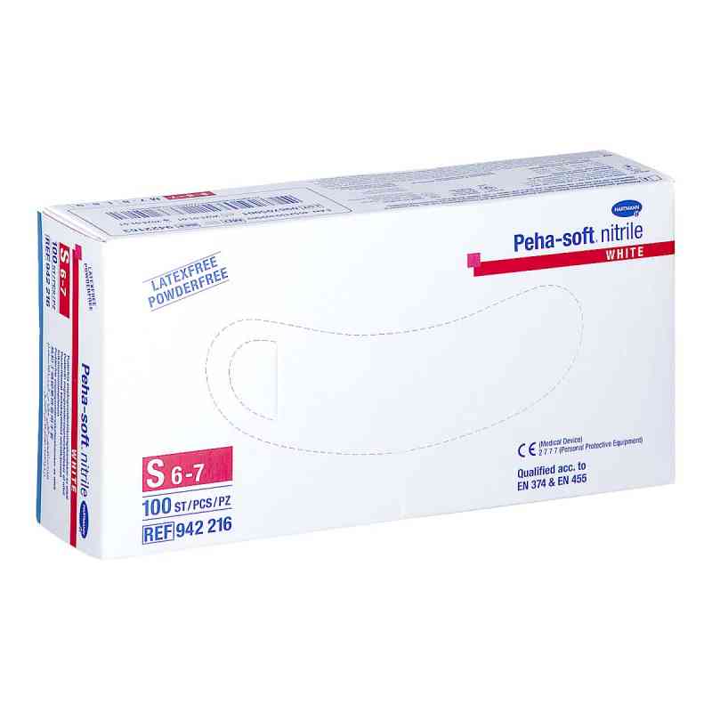 Peha Soft nitrile white Unt.hands. pud.fr. unsteril  S 100 szt. od PAUL HARTMANN AG PZN 09339013
