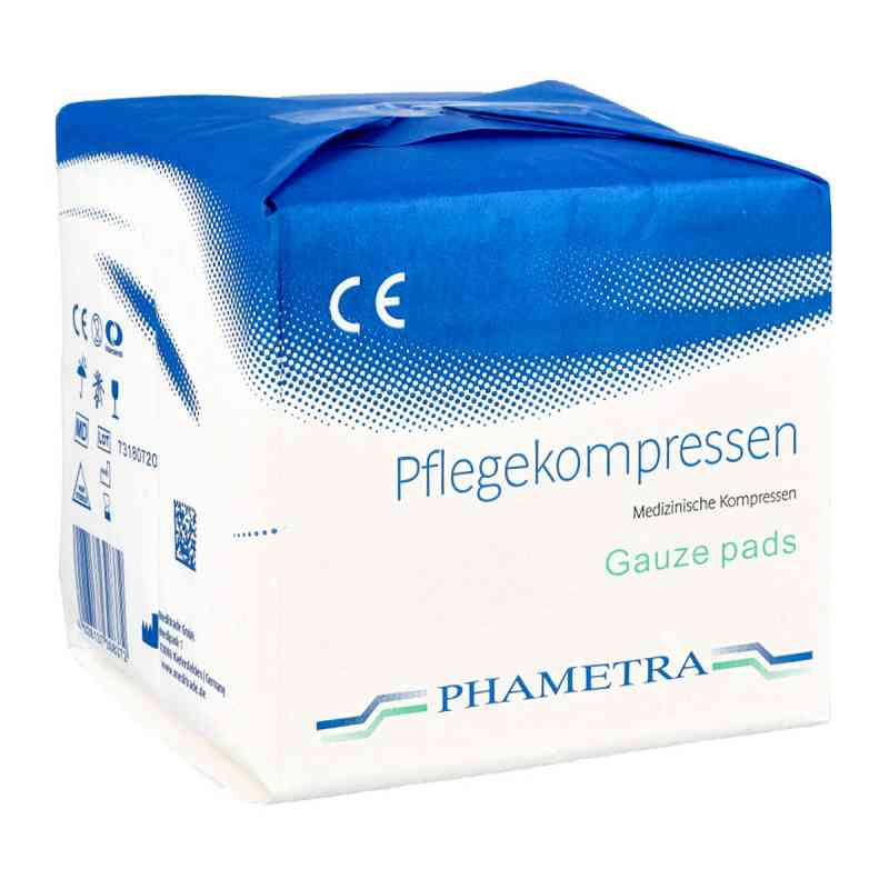 Pflegekompressen Vlies 10x10 cm unsteril 4fach 100 szt. od PHAMETRA GmbH PZN 11030837