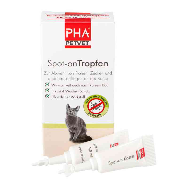 Pha Spot-on Krople dla kotów 2X1.5 ml od PetVet GmbH PZN 15782215