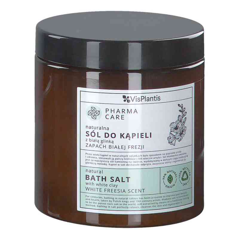 PHARMA CARE Naturalna Sól do kąpieli z białą glinką zapach białe 800 g od  PZN 08305242