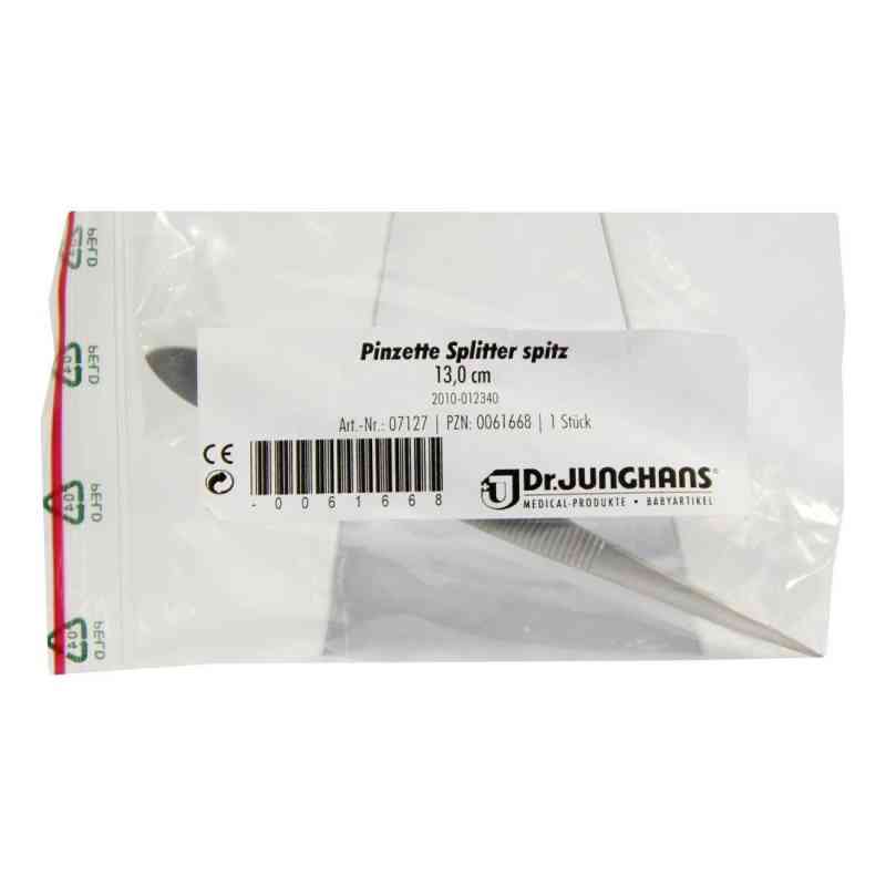 Pinzette Splitter spitz 13 cm 1 szt. od Dr. Junghans Medical GmbH PZN 00061668