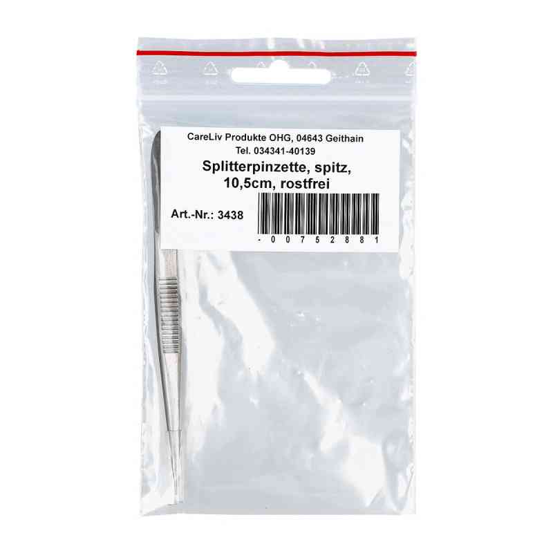 Pinzette Splitter spitz rostfrei 10,5 cm 1 szt. od Careliv Produkte OHG PZN 00752881