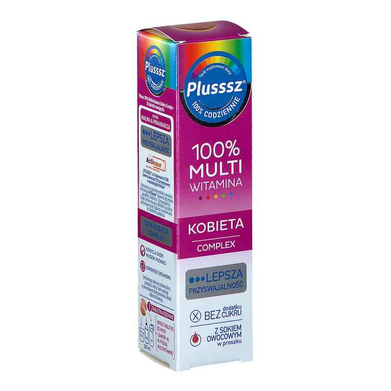 Plusssz 100% Multiwitamina Kobieta Complex tabletki musujące 20 tabl. od POLSKI LEK  PZN 08301072