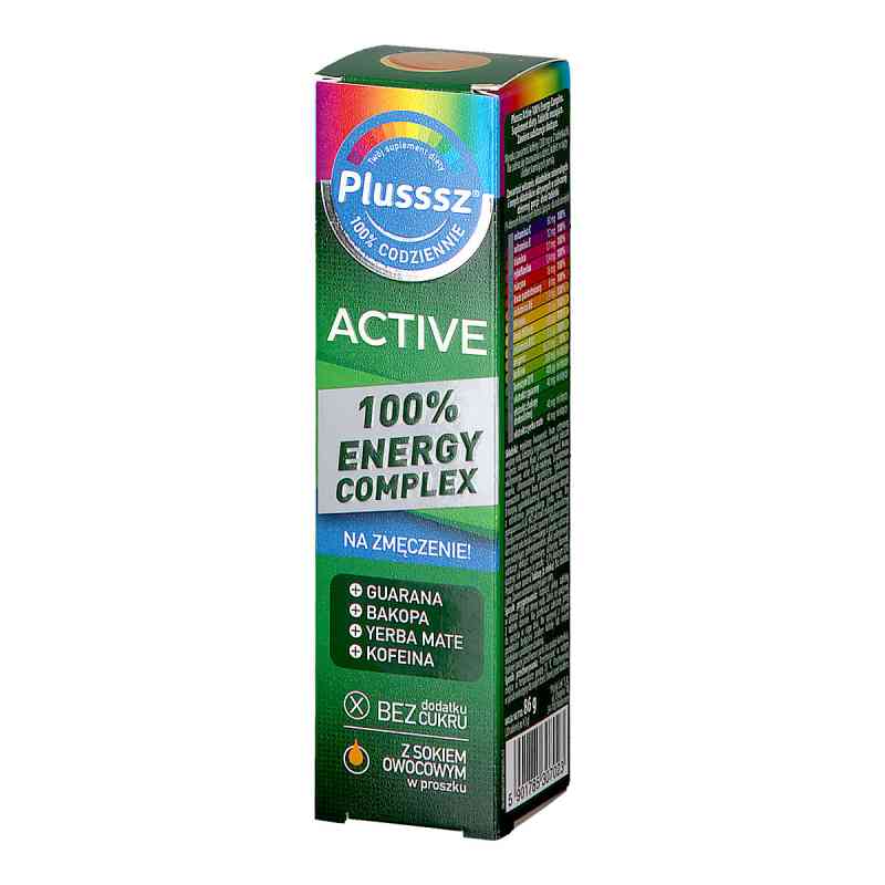 Plusssz Active 100% Energy Complex tabletki musujące 20 tabl. od POLSKI LEK  PZN 08300977