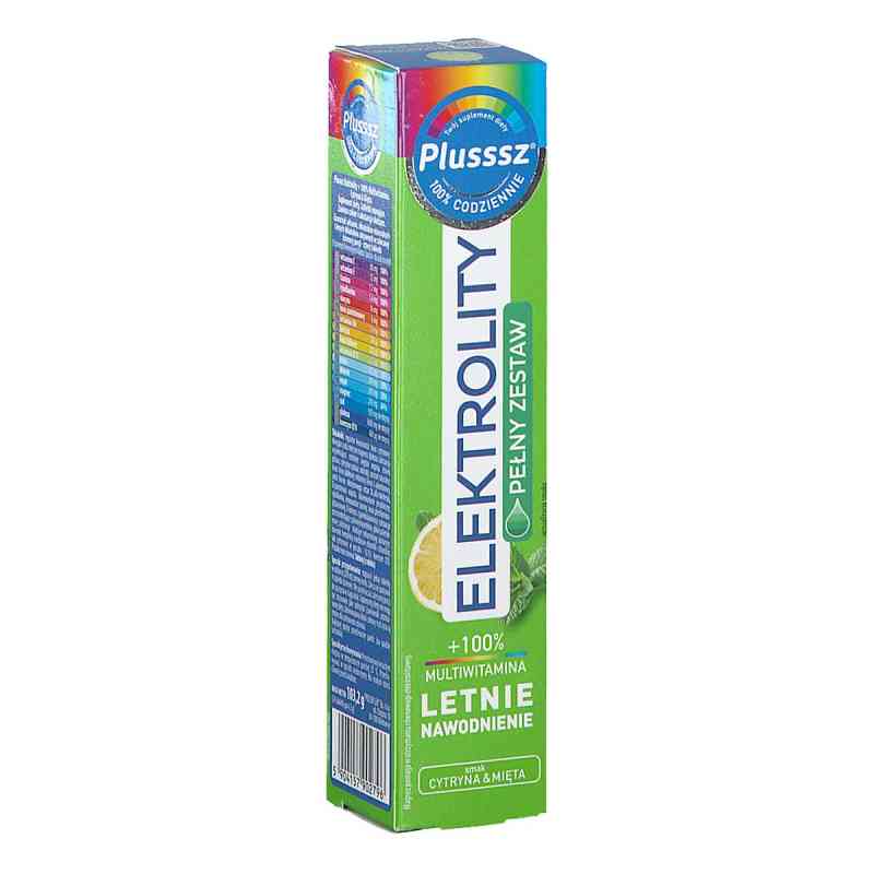 Plusssz Elektrolity + 100% Multiwitamina cytryna & mięta 24  od POLSKI LEK  PZN 08304936