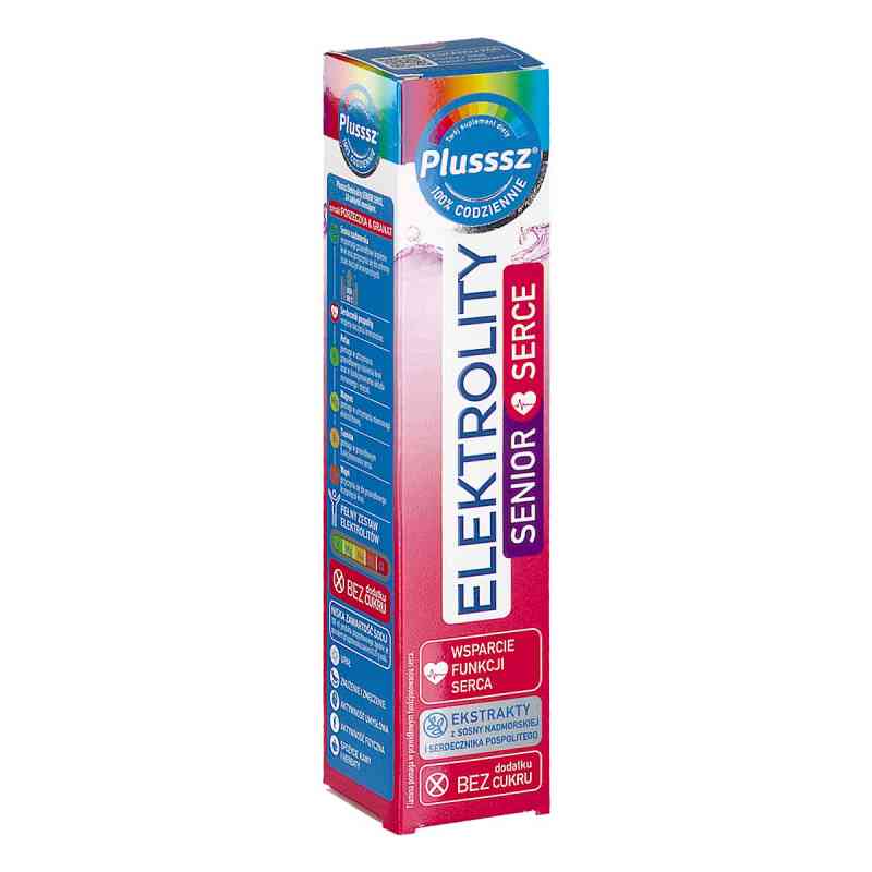 Plusssz Elektrolity Senior Serce tabletki musujące 24  od POLSKI LEK  PZN 08306227