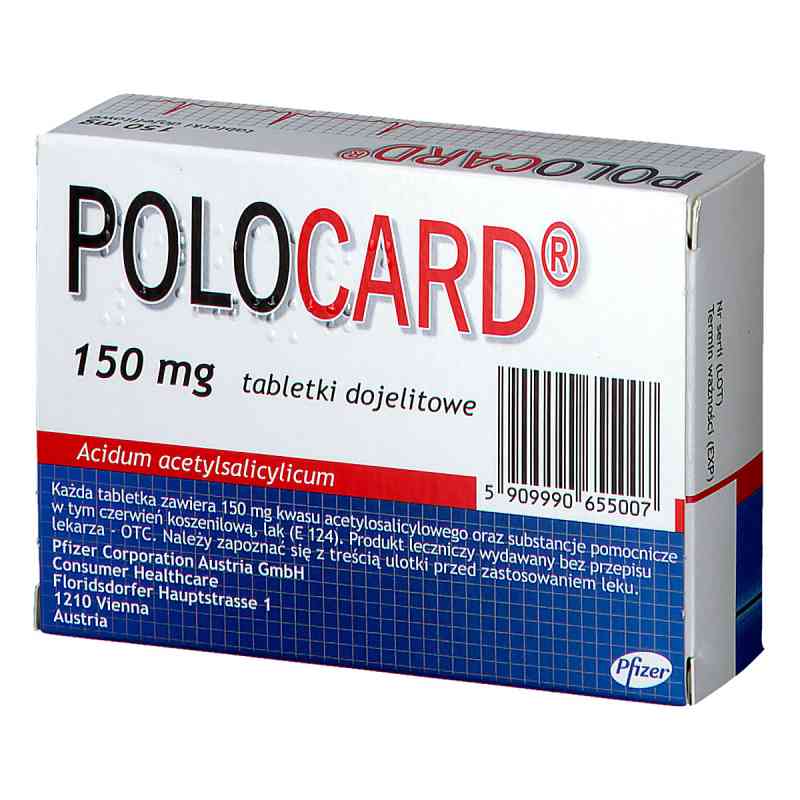 Polocard 150 mg tabletki dojelitowe 60  od PFIZER CONSUMER MANUFACTURING ITALY S.R.L. PZN 08300513