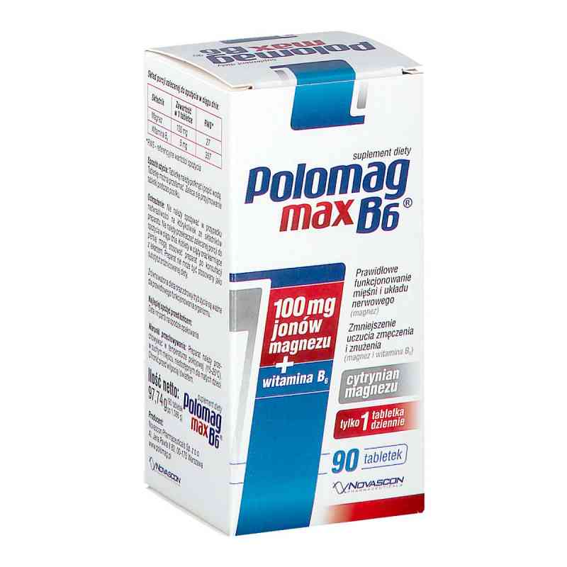 Polomag B6 MAX 90  od NOVASCON PHARMACEUTICALS SP. Z O.O. PZN 08301438