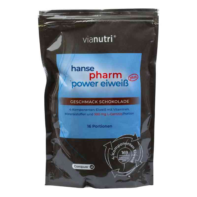 Power Eiweiss Plus Proszek na shake proteinowy Czekolada 500 g od Vianutri GmbH PZN 20166004