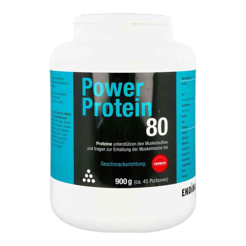 Power Protein 80 proszek truskawkowy 900 g od ENDIMA Vertriebsgesellschaft mbH PZN 01498462